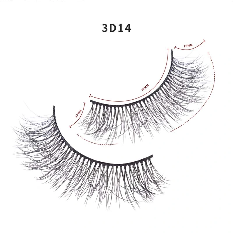 Top Quality Reusable Wispy Fluffy 3D Natural Synthetic Fibre False Eyelashes