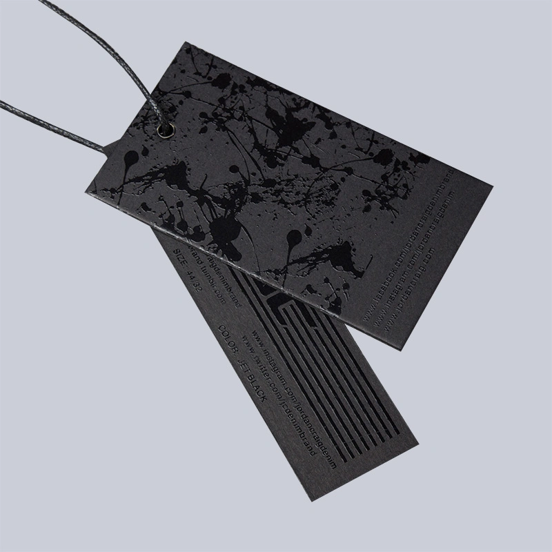 Custom UV Hang Tag Paper Hangtag OEM Garment Tag