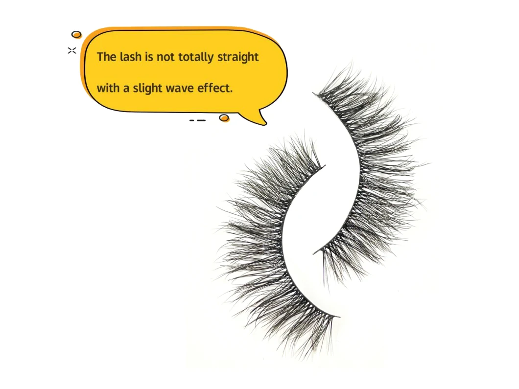 2023 Light and Soft Hollow Soft Lightweight Vegan False Eyelash Gray Tip Wave Effect Synthetic Eyelashes Distributor
