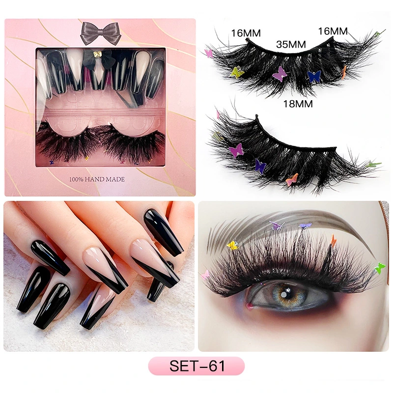Wholesale Colored Party Use Faux Mink 8d Eyelashes