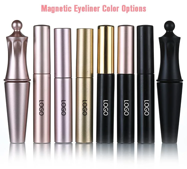 Own Brand 8d 6 Magnet Lashes Magnetic Eyelash Set Private Label 3D Magnetic False Eyelashes with Eyeliner