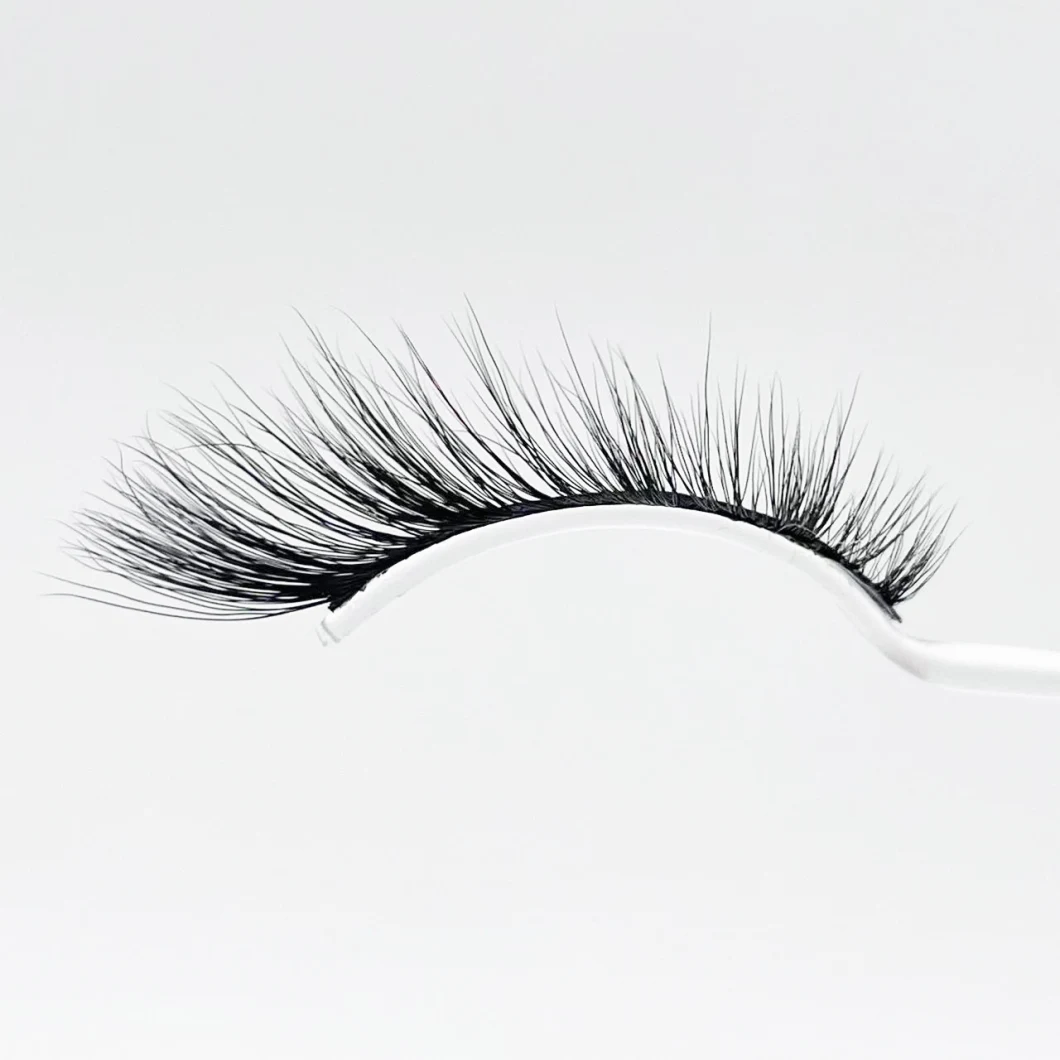 15mm Cat Eye Faux Mink Lashes Natural Black Synthetic Strips Eyelashes