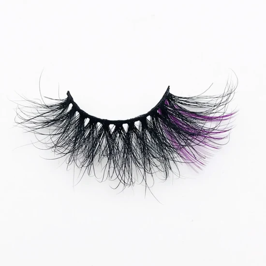 Wholesale Color Eyelashes and Custom Individual Color Lashes Colored Mink Lashes 57A-52c