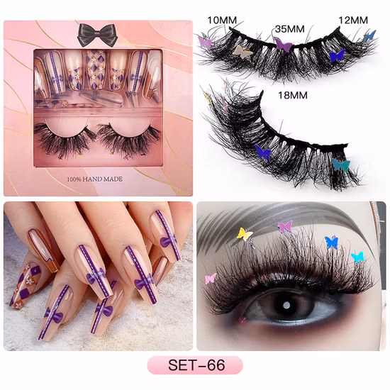 Wholesale Colored Party Use Faux Mink 8d Eyelashes