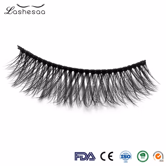Wholesale Private Label Faux Mink Eyelashes Individual Lashes Vegan Natural 3D Plant Fiber Eyelash