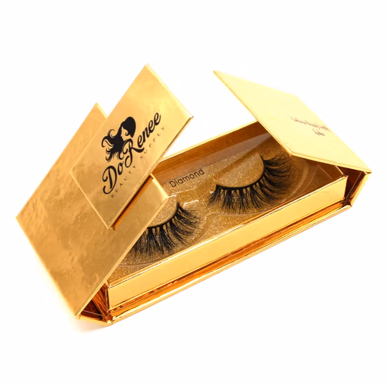 Private Label 25mm Eyelash Packaging Box Custom Lash Vendor False Eyelashes 3D Mink