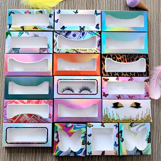 Wholesale Strip Colored Mascara Colored False Eyelashes Wholesale Mink Colored Eyelashes Supplier Custom Eyelash Packaging 100A-7c