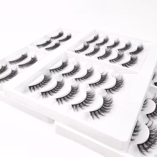 Beautichen Other Eyelashes Fake Silk Vegan Faux Mink Lash Wholesale 3 Pairs Makeup False Fiber Eye Lashes Soft Black Band Synthetic Strip Eyelashes